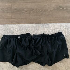 TWO Nike Black Sports Shorts